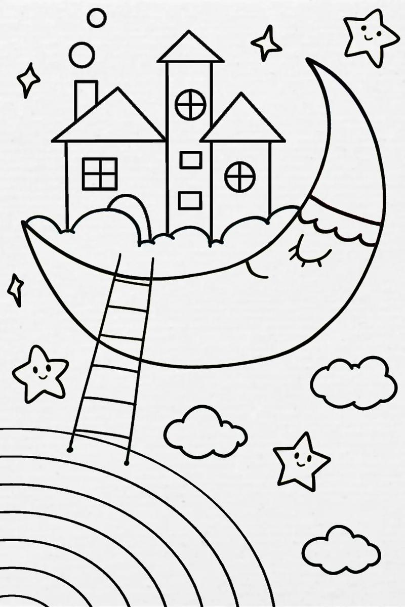 rainbow coloring pages - coloring sheet