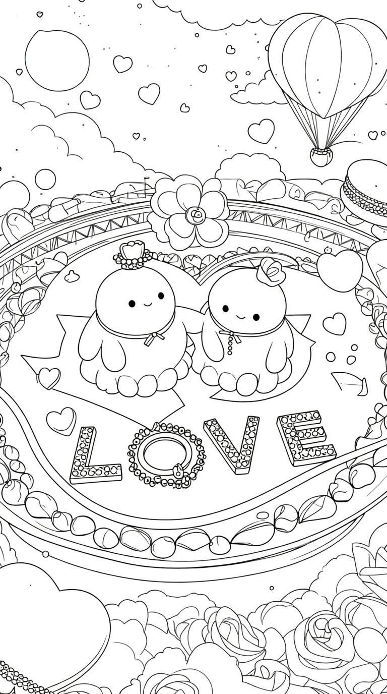 valentines day coloring page - adult coloring pages