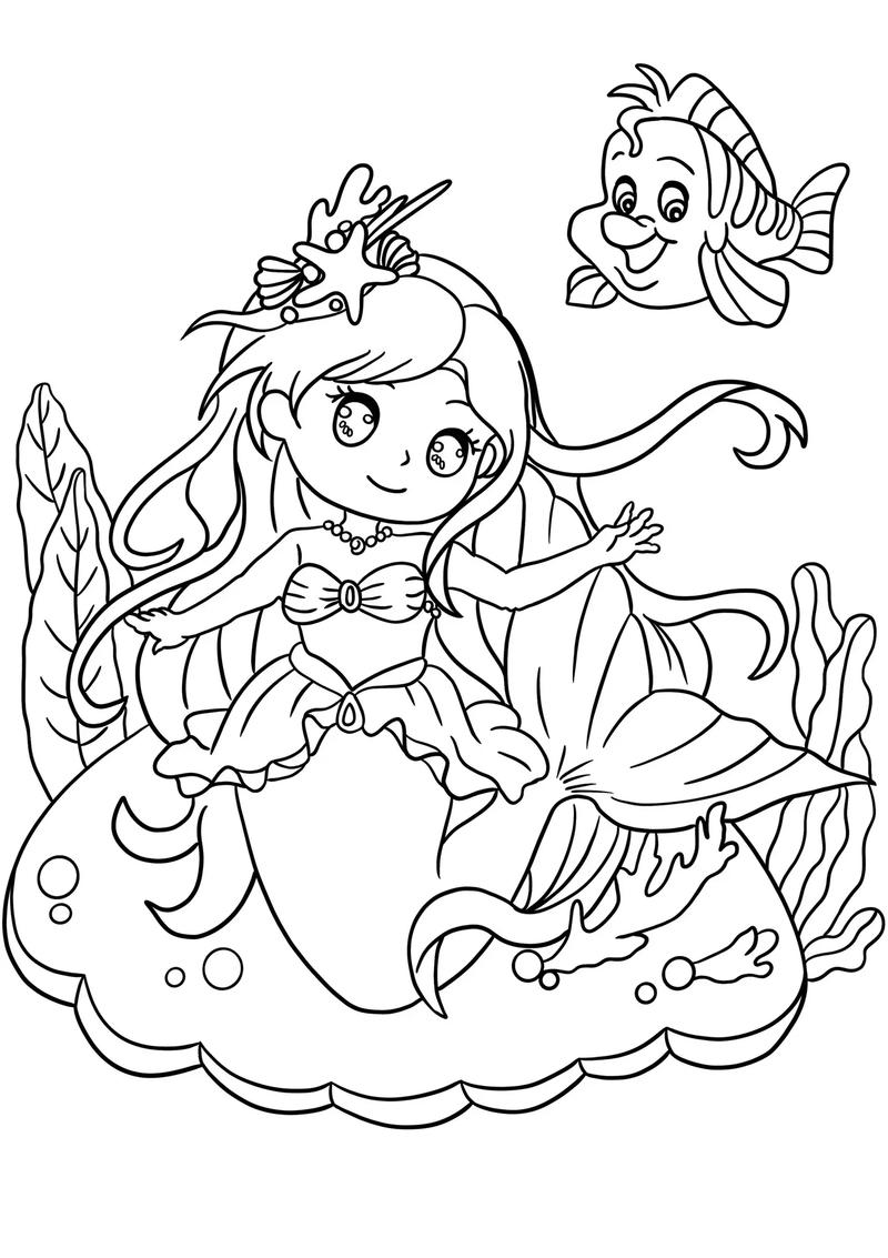 mermaid coloring pages - coloring pages printable