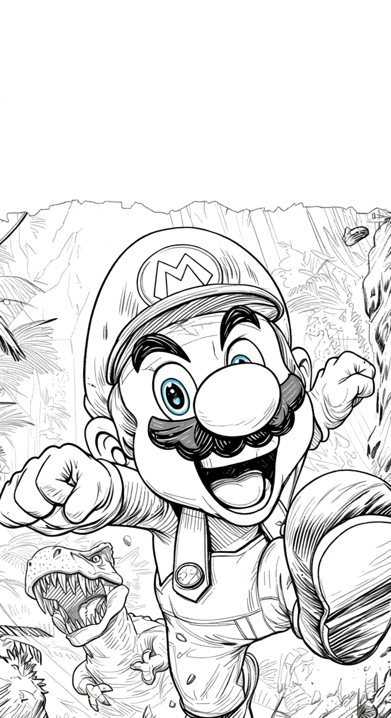 super mario coloring page - coloring pages free