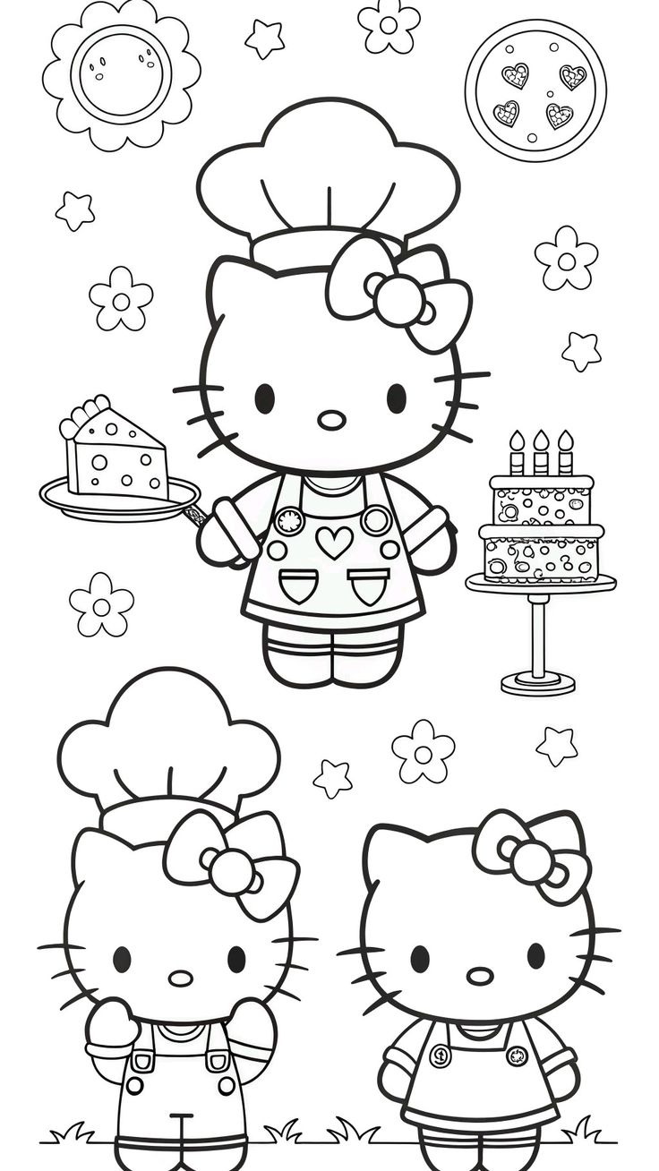 coloring page hello kitty - cute coloring pages