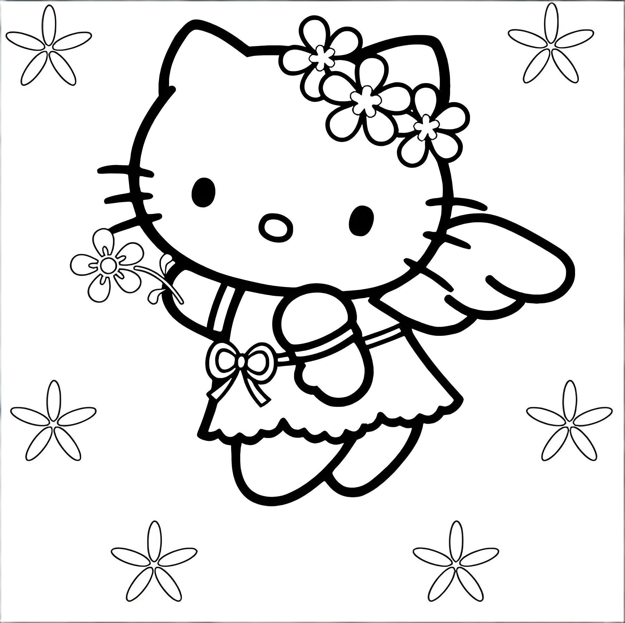 cute hello kitty coloring pages - coloring books