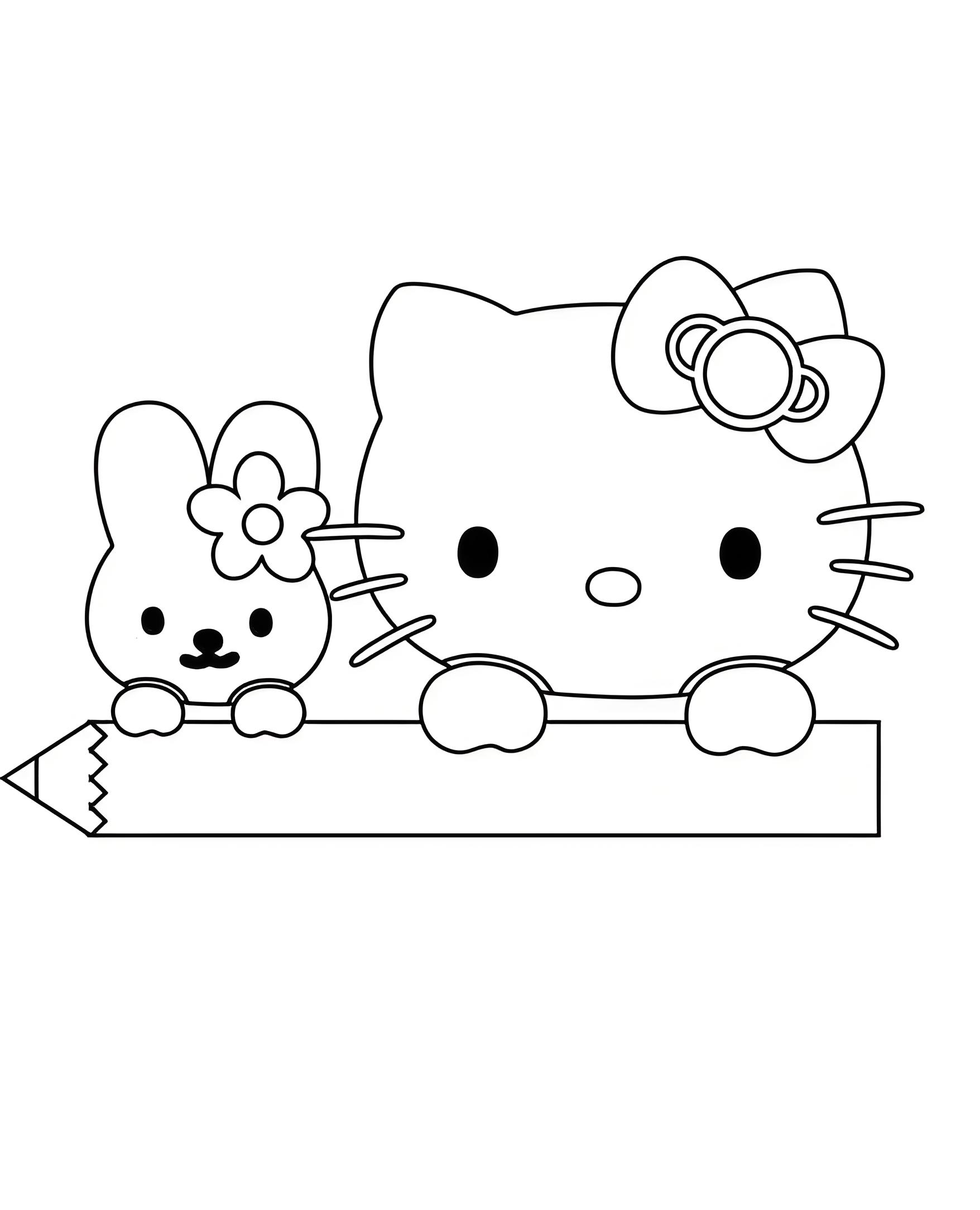 hello kitty and friends coloring pages - coloring sheet