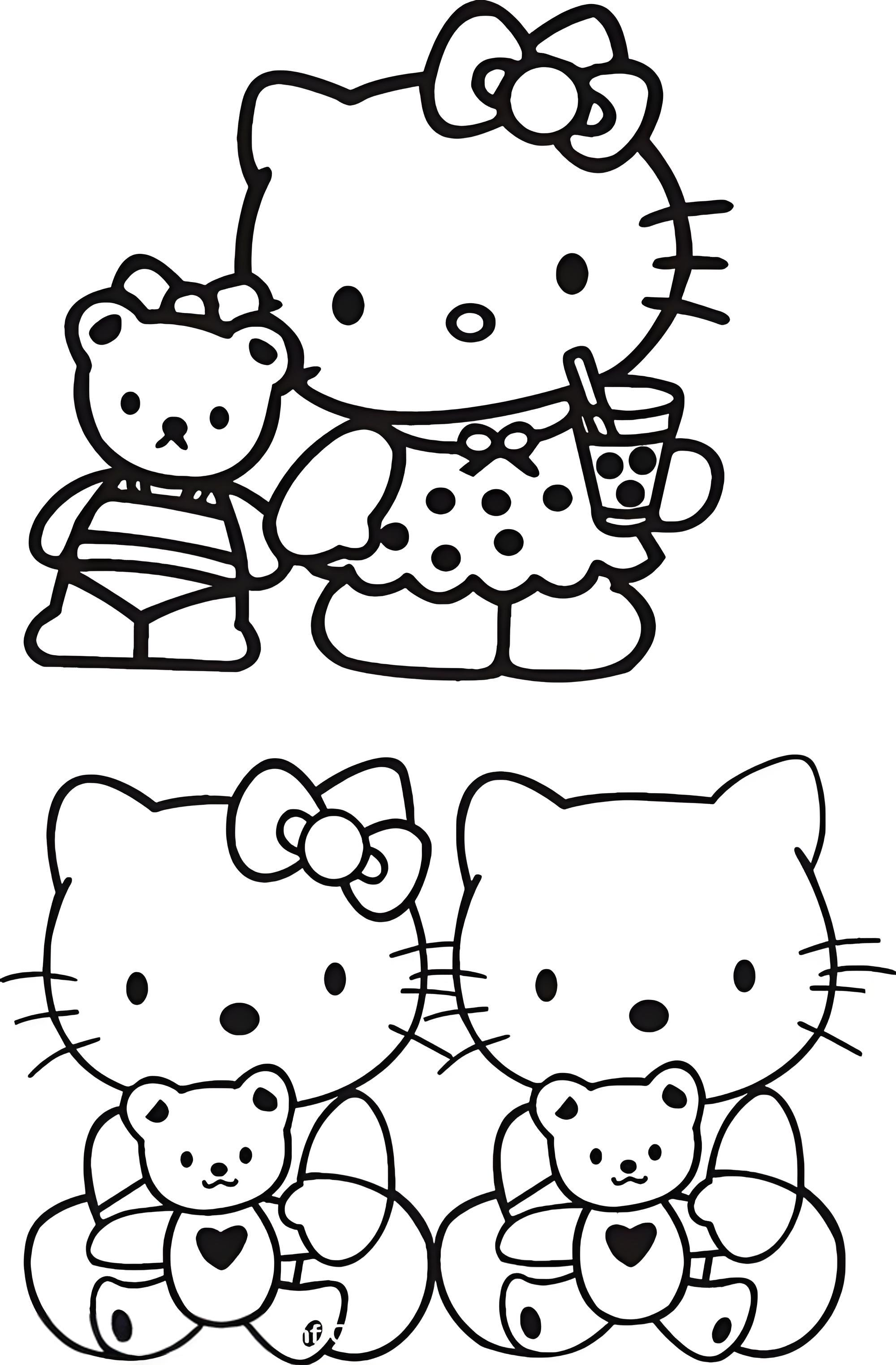 hello kitty and friends coloring pages - coloring books