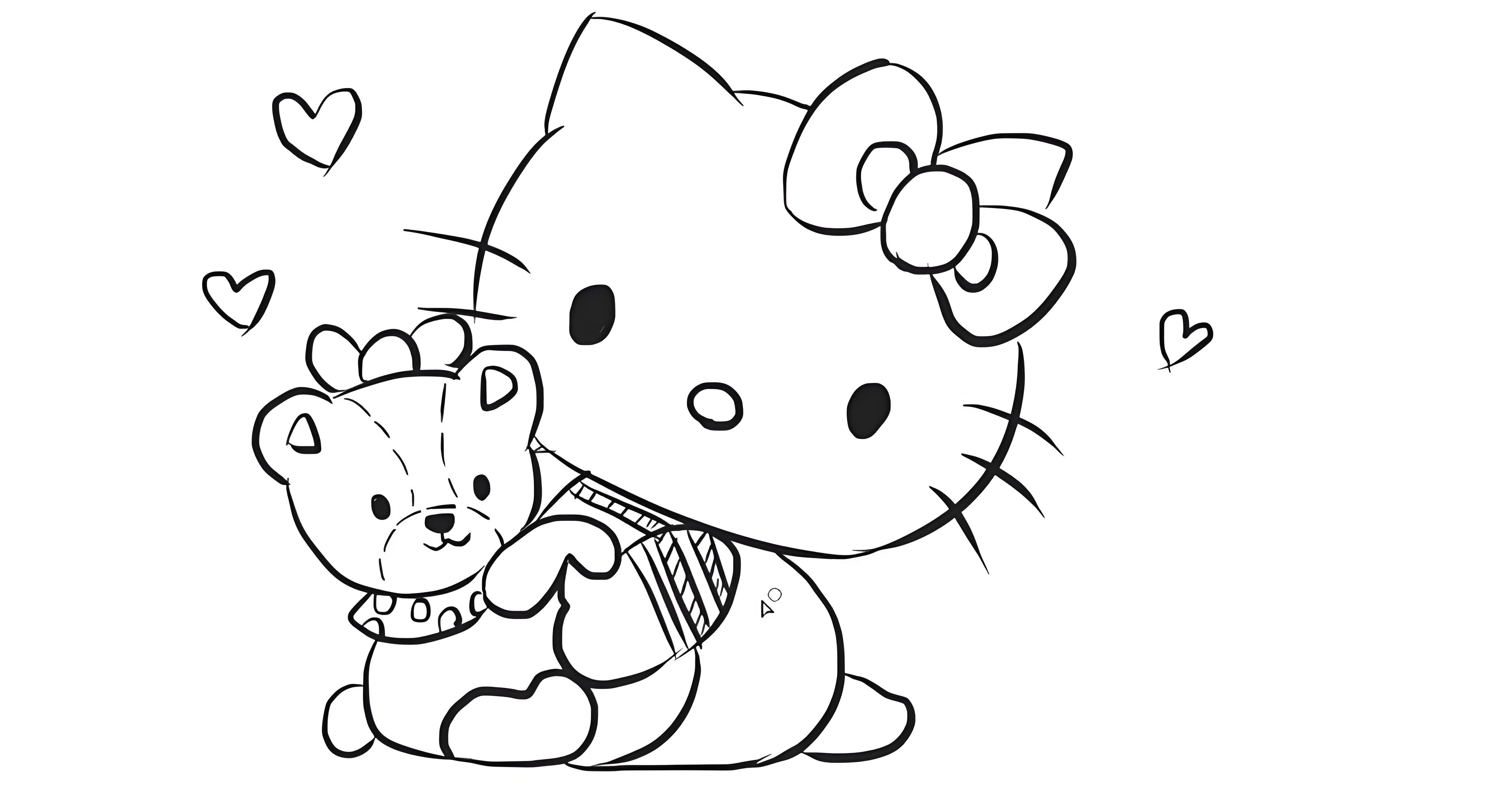 hello kitty coloring pages print - free coloring pages