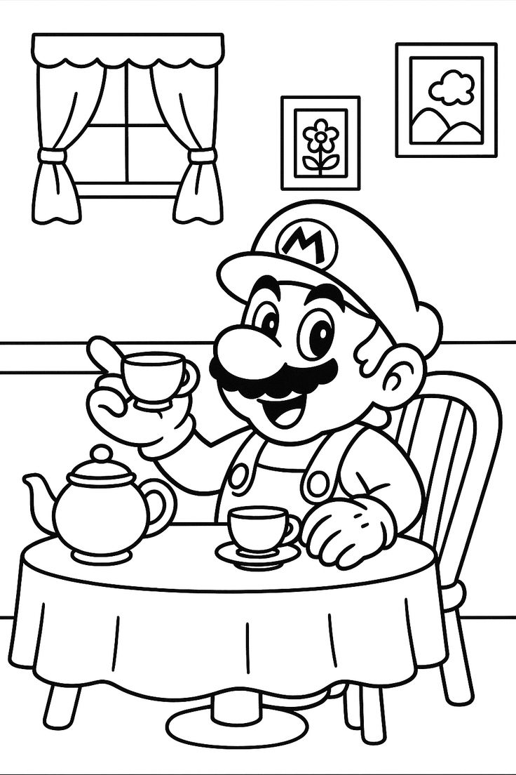 mario coloring pages - free coloring pages