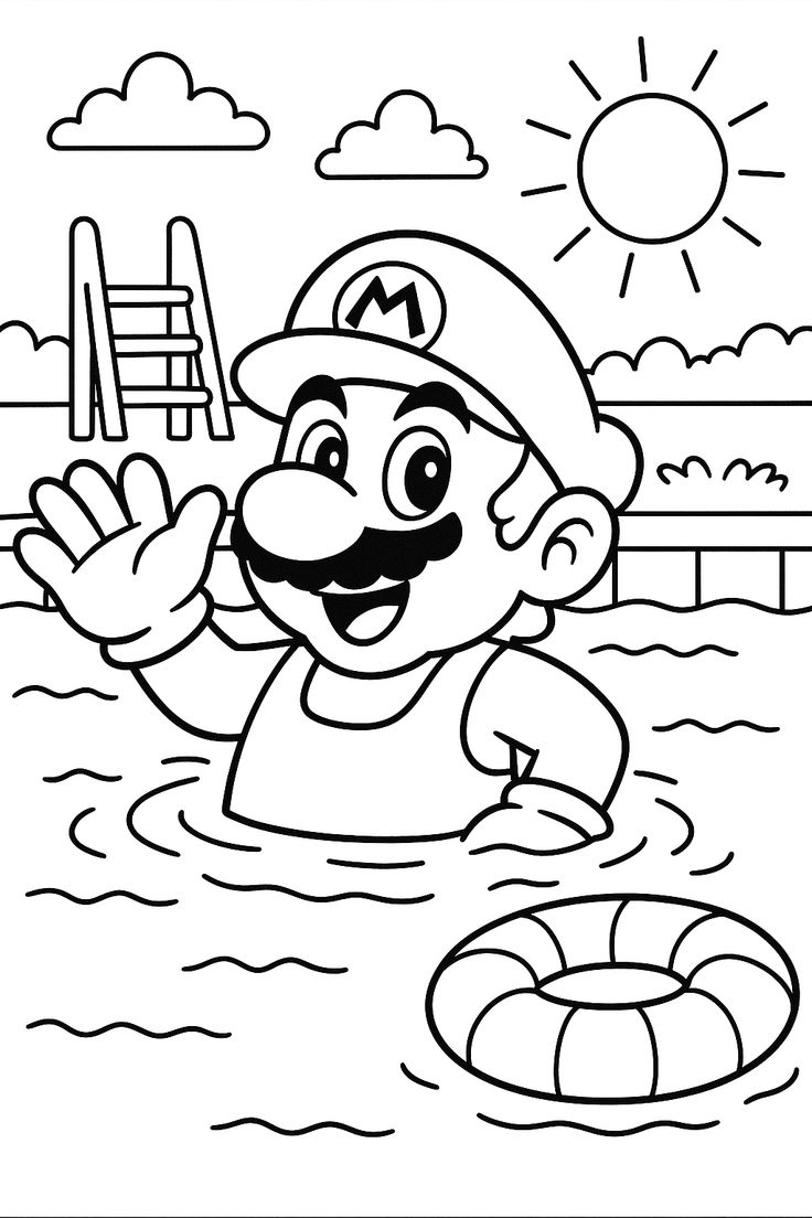 mario and luigi coloring pages - coloring pages for kids